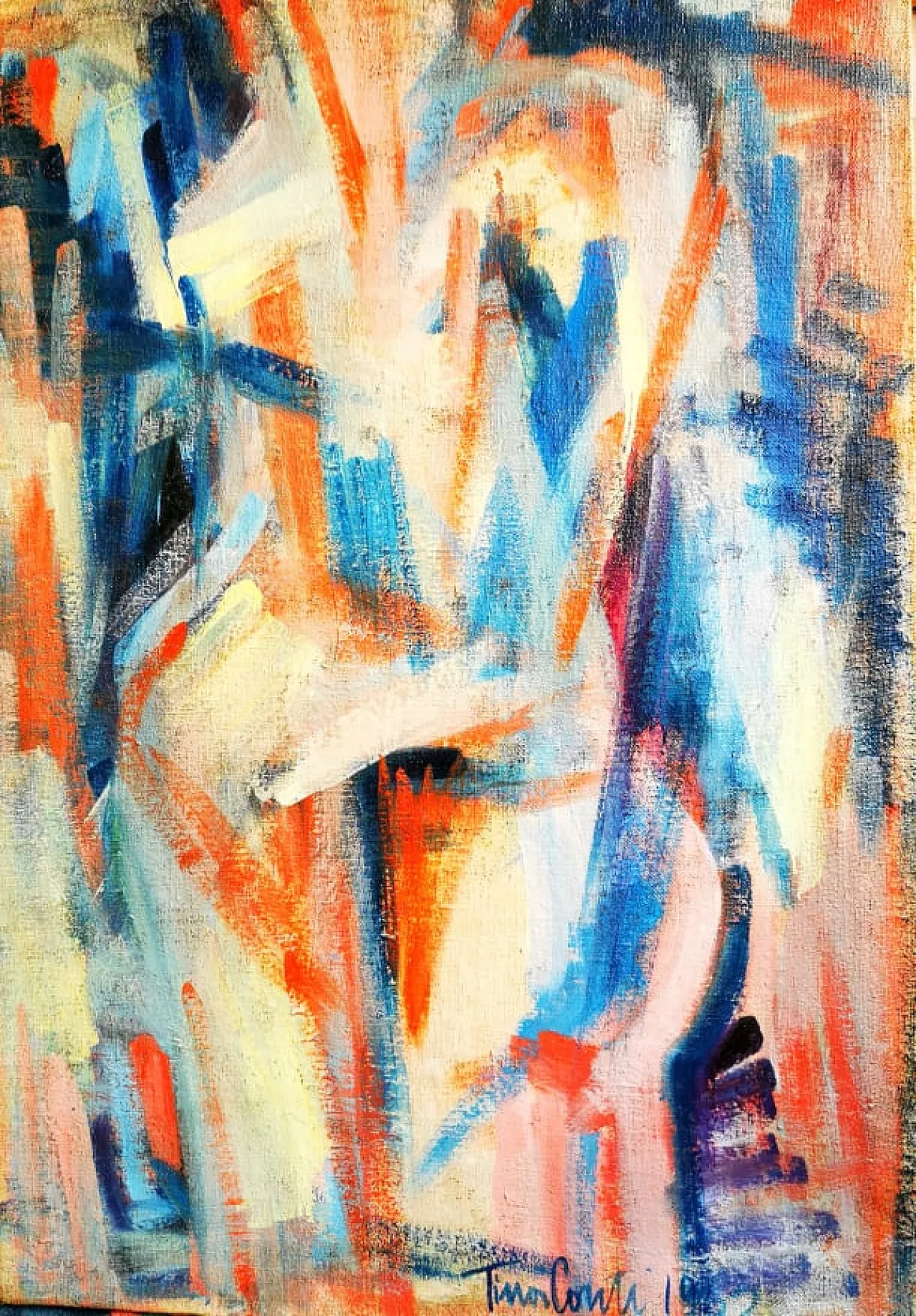 Painting by Tina Conti, oil on canvas, 1950s 5