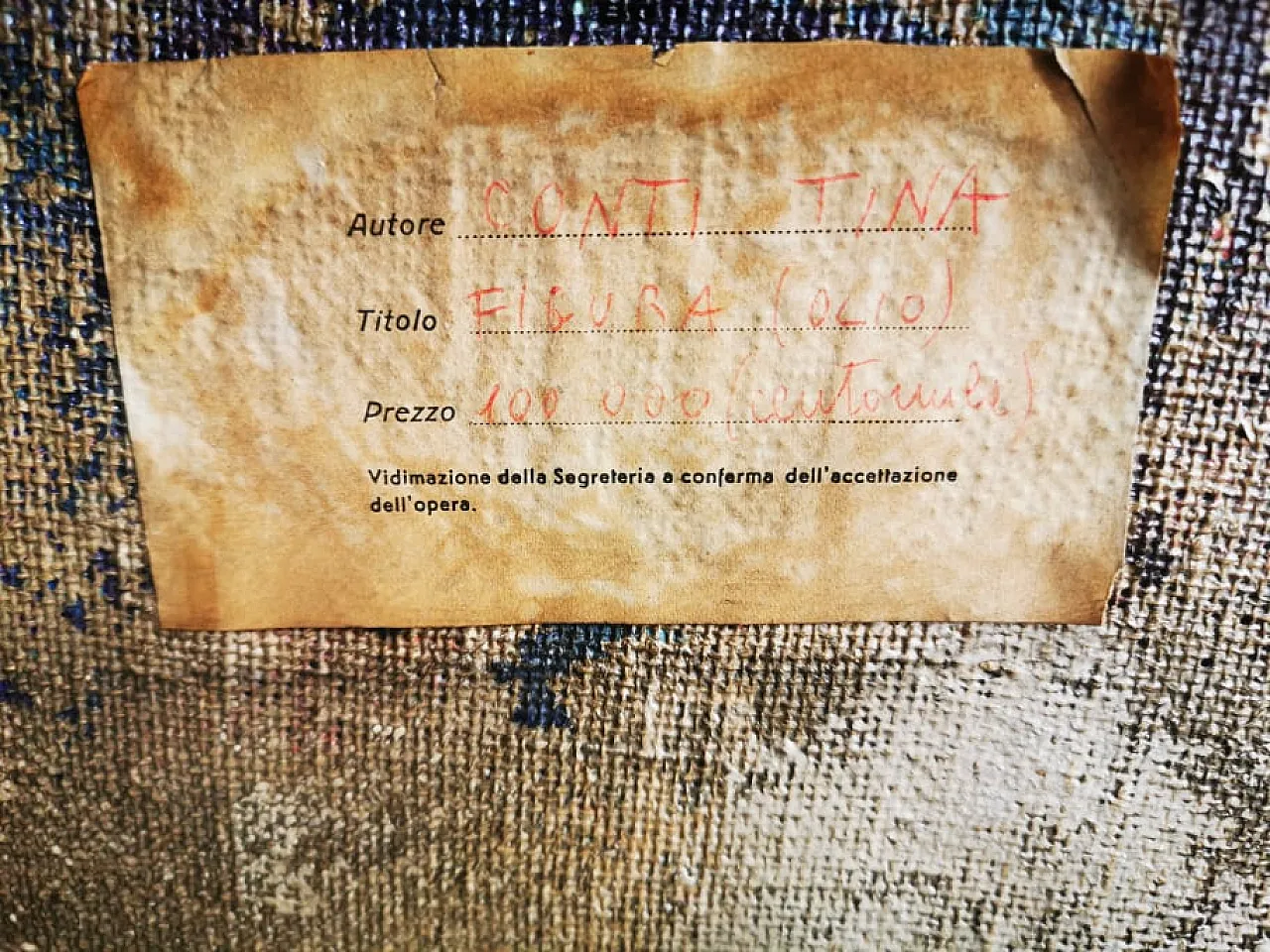 Painting by Tina Conti, oil on canvas, 1950s 7