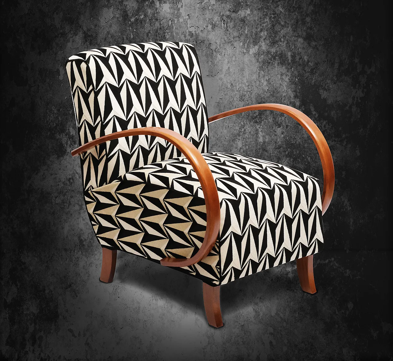 Type C Origami armchairs by Jindrich Halabala, 1930s 1