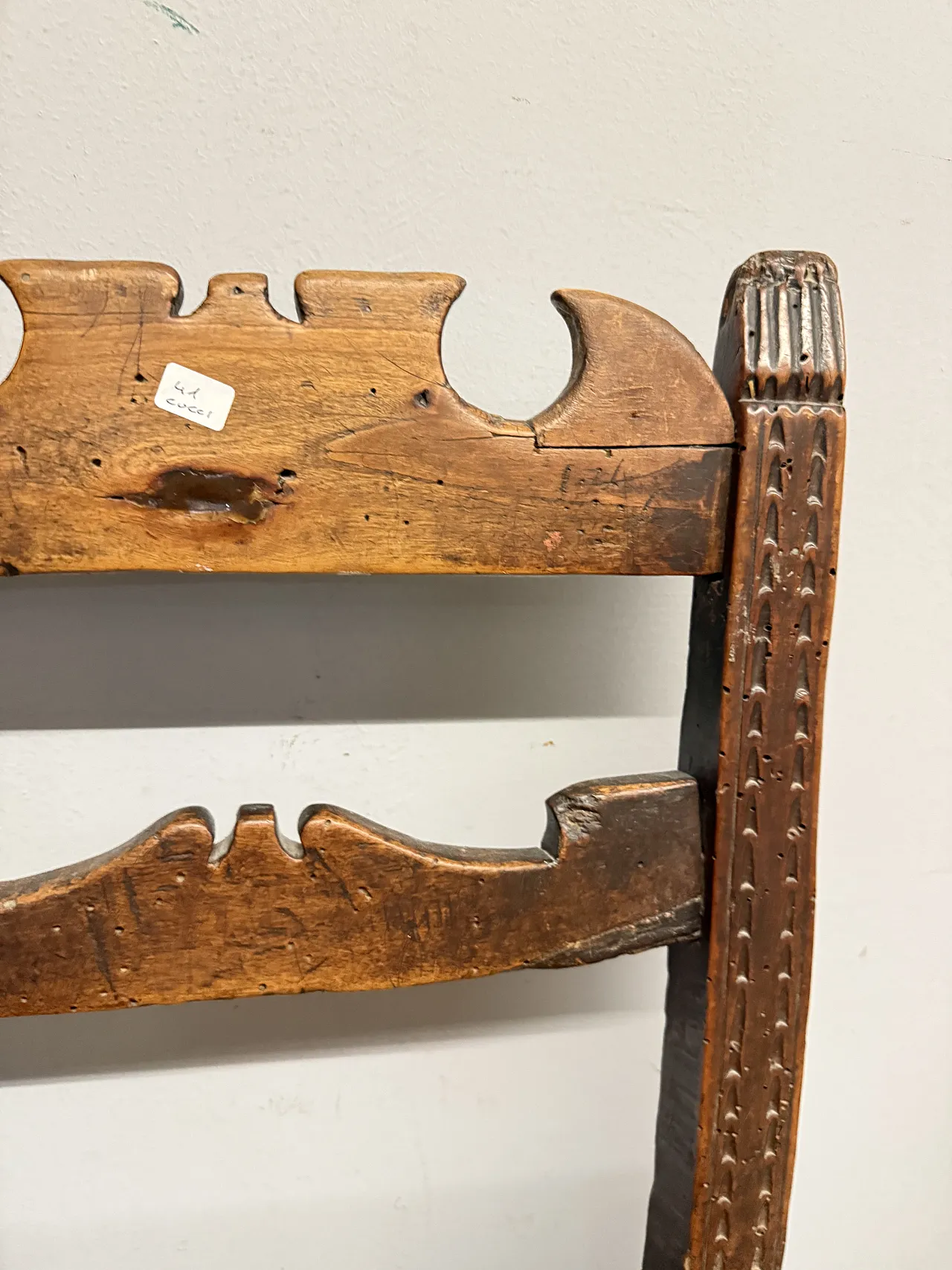 Sedia da bambino in noce e paglia, '600 5