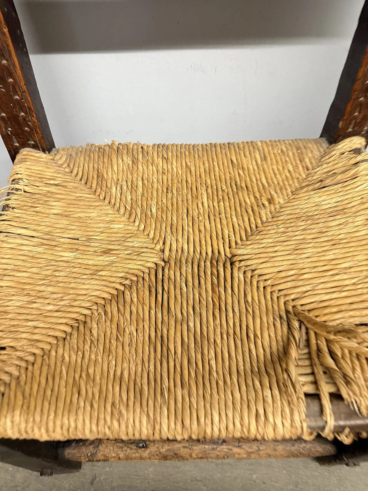 Sedia da bambino in noce e paglia, '600 7