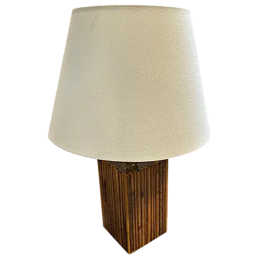 Bamboo resin table lamp by Riccardo Marzi, 1960s