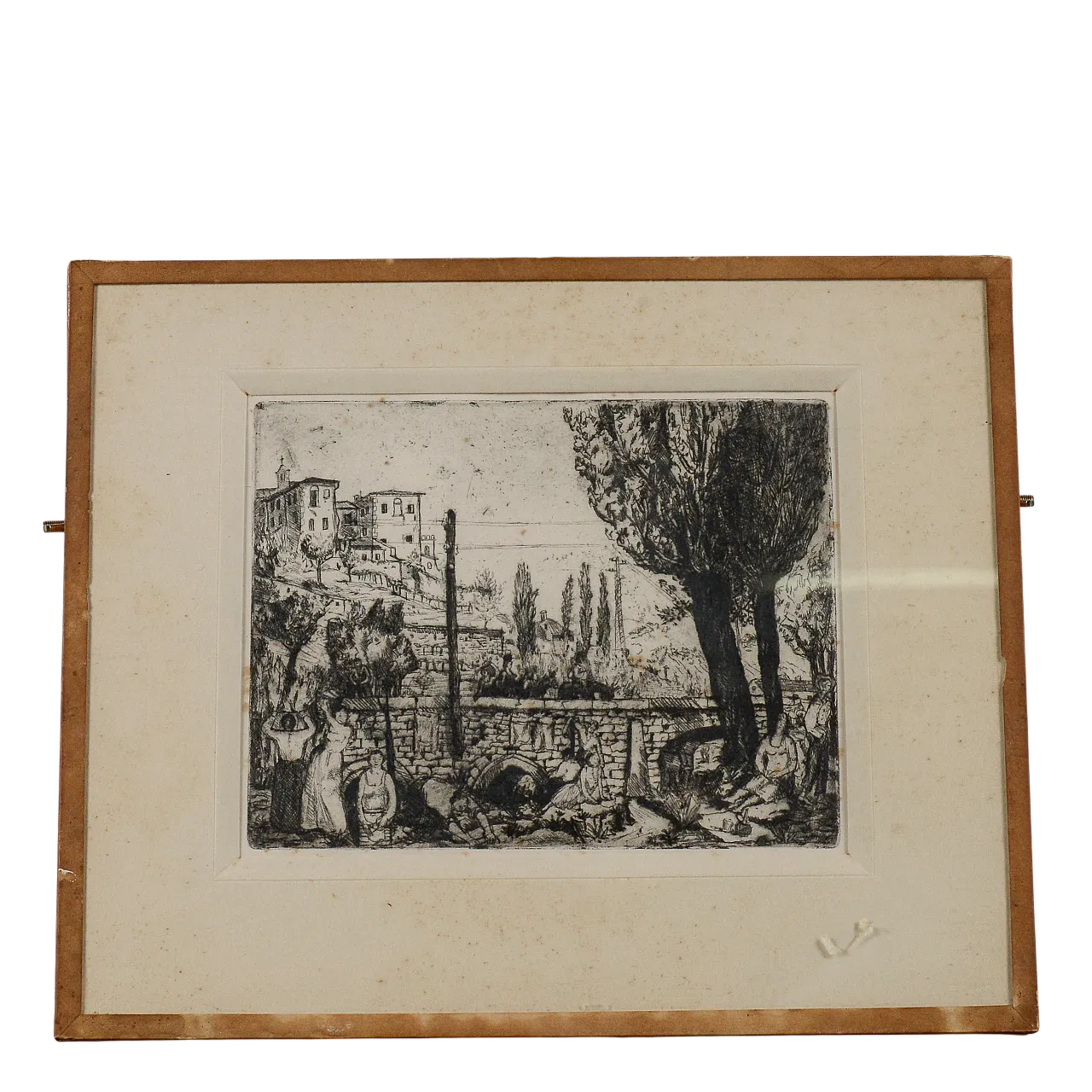 Scena bucolica, incisione su lastra, '900 4