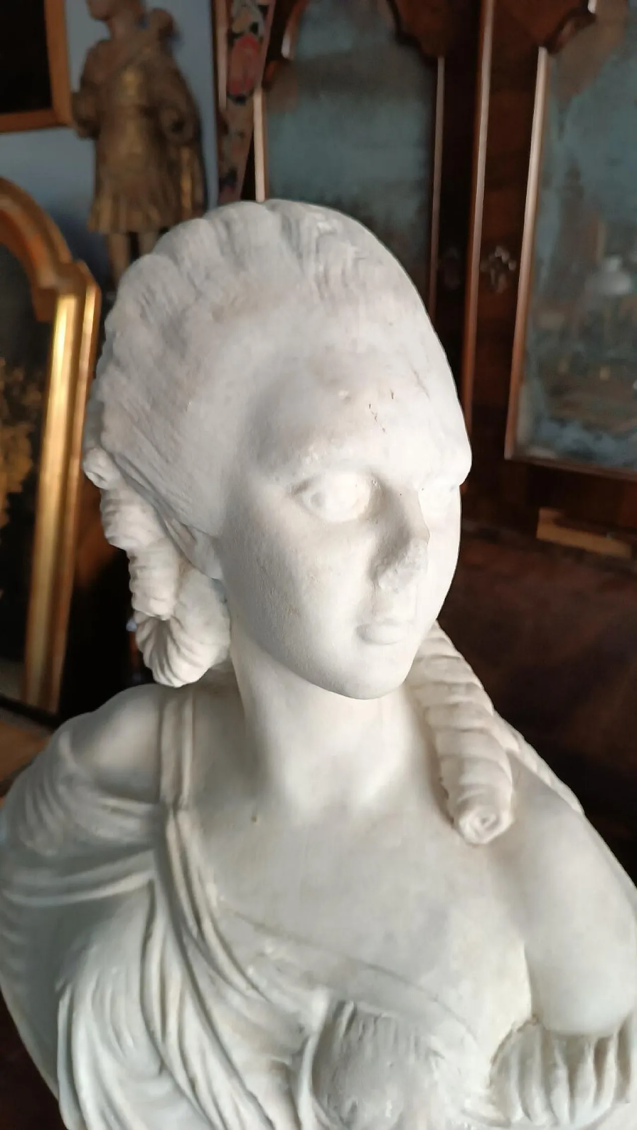 Madame du barry, Carrara marble bust, 19th century 3