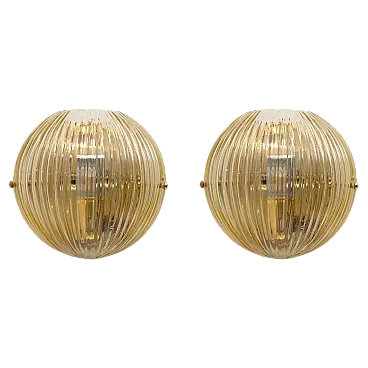 Coppia di applique in vetro di Murano di Vistosi, anni 2000