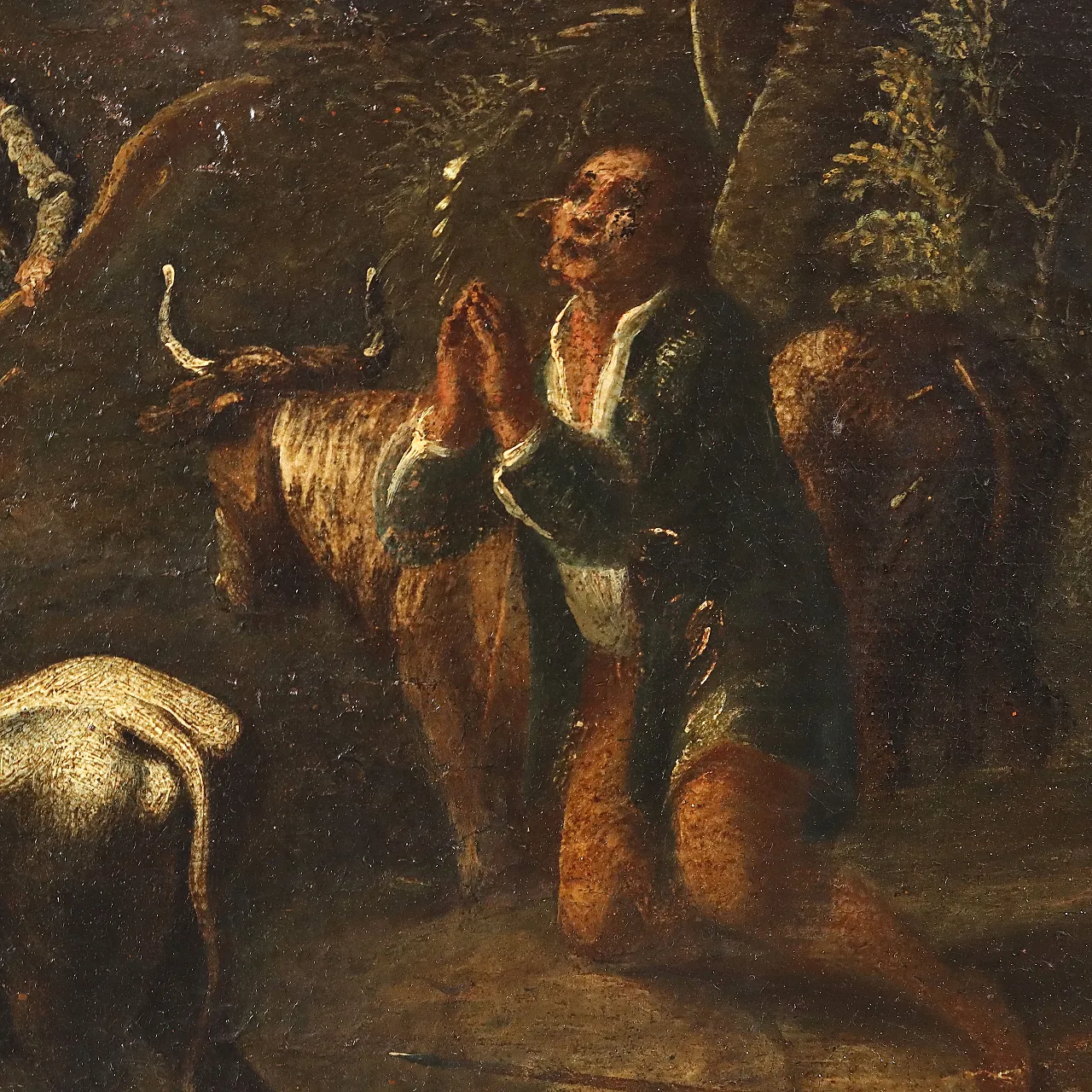 Paesaggio con Figure e Mandria, olio su tela, '700 4