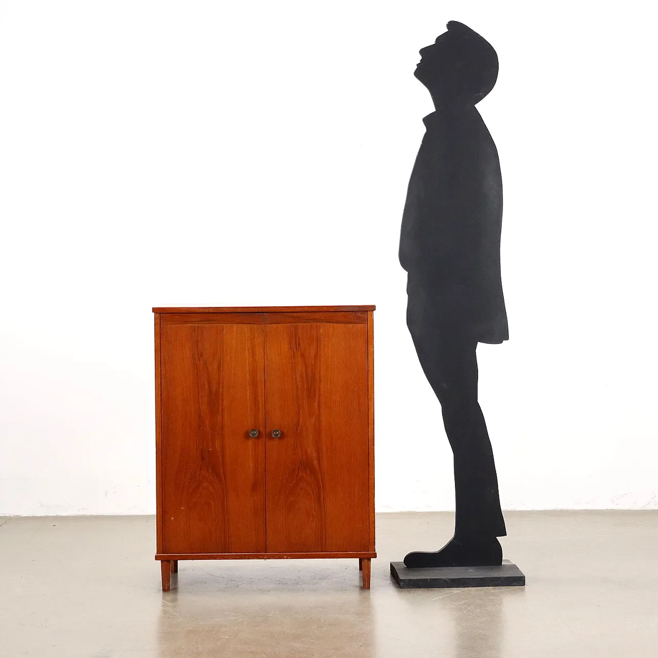 Mobile in teak e vetro, anni '60 2