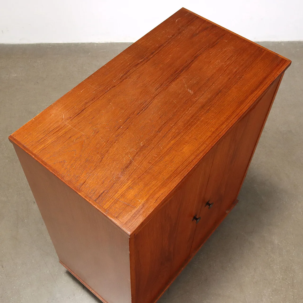 Mobile in teak e vetro, anni '60 3