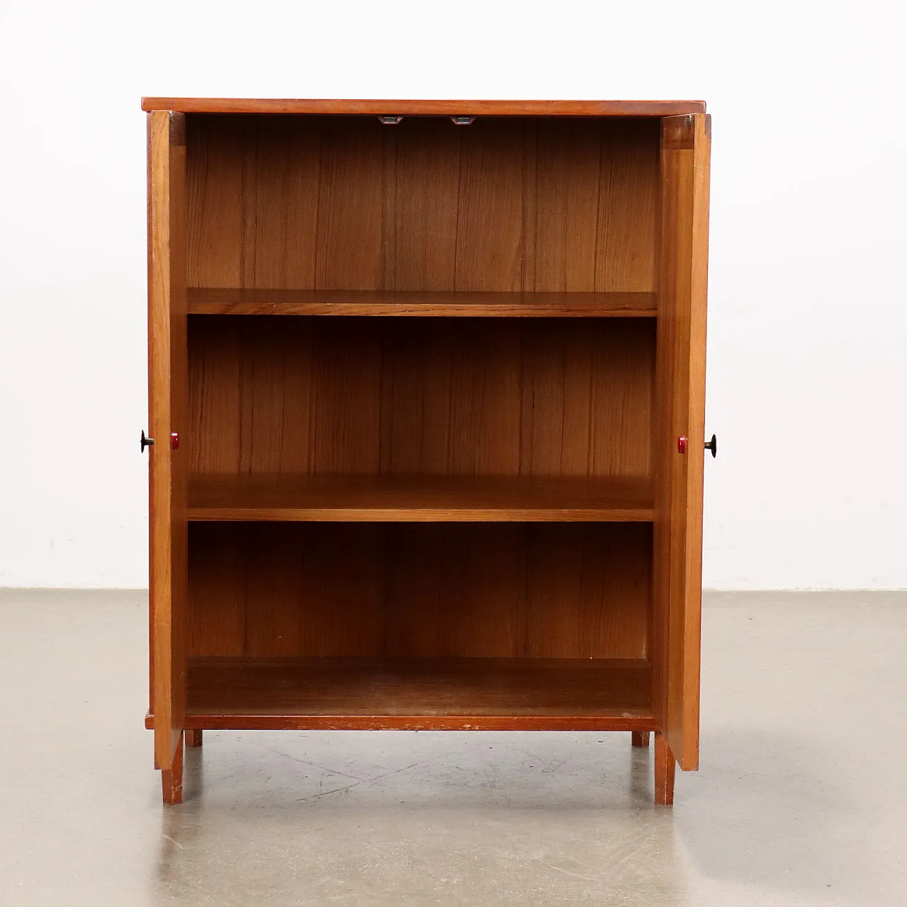 Mobile in teak e vetro, anni '60 4