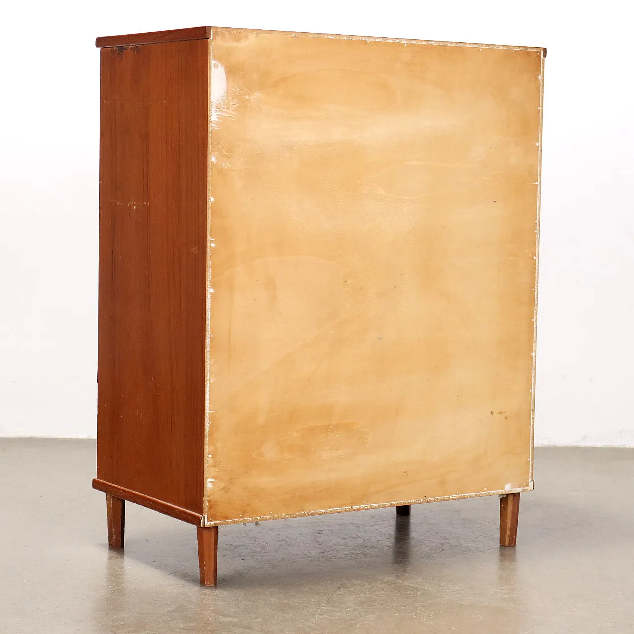 Mobile in teak e vetro, anni '60 8