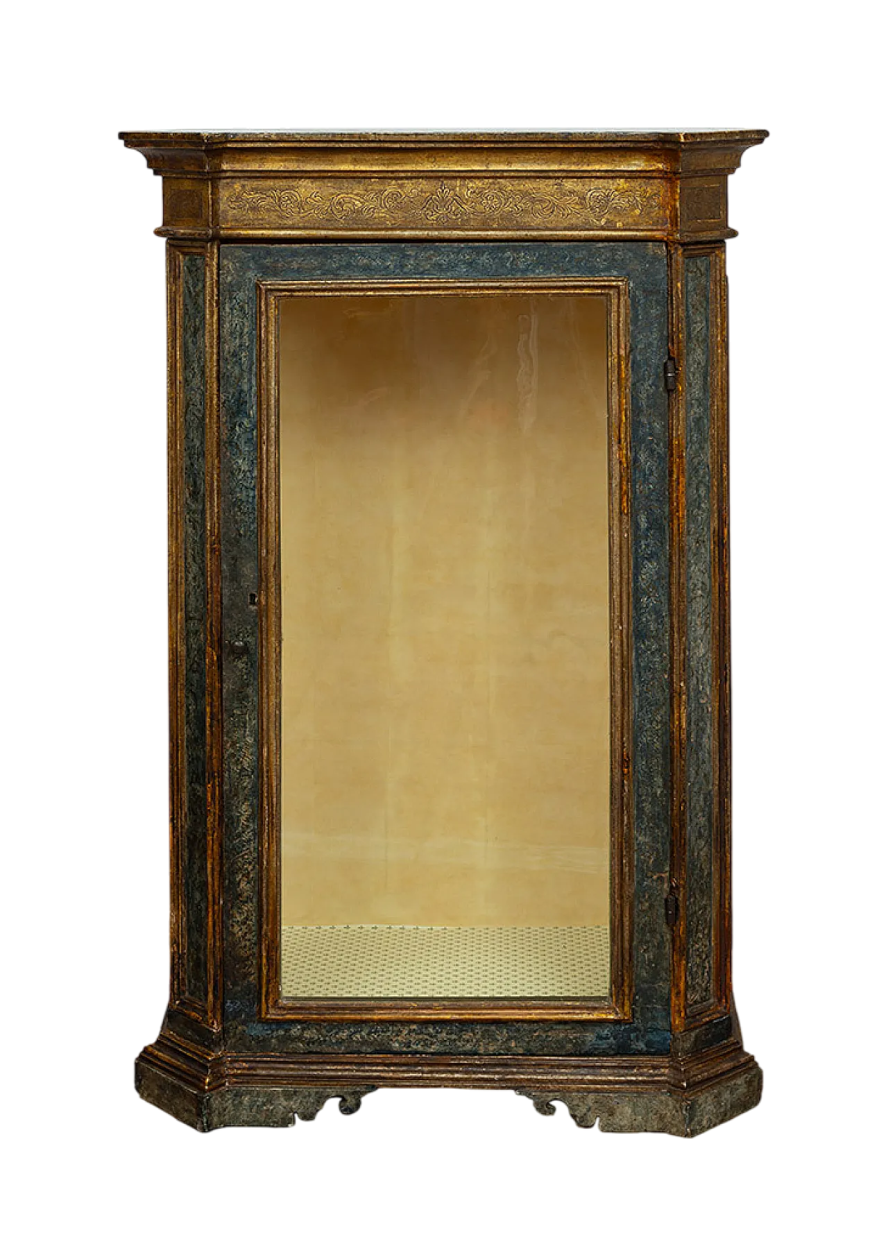 Showcase/scarabatto in lacquered and golden wood Naples, 18th c. 7