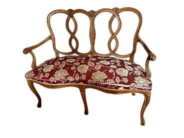 Armchair with carved backrest, 20th century