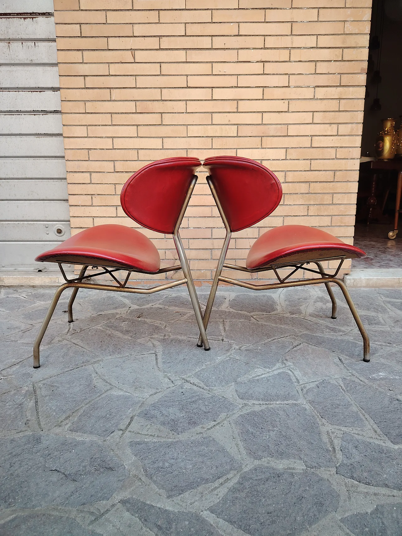 Coppia di poltrone di Rino Vernuccio per Poltronova, anni '50 9