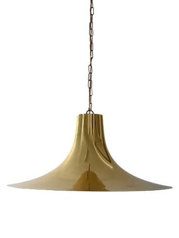 Lampadario vintage scandinavo in ottone anni '60/'70