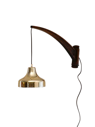 Scandinava applique vintage with brass pendant abat-jour