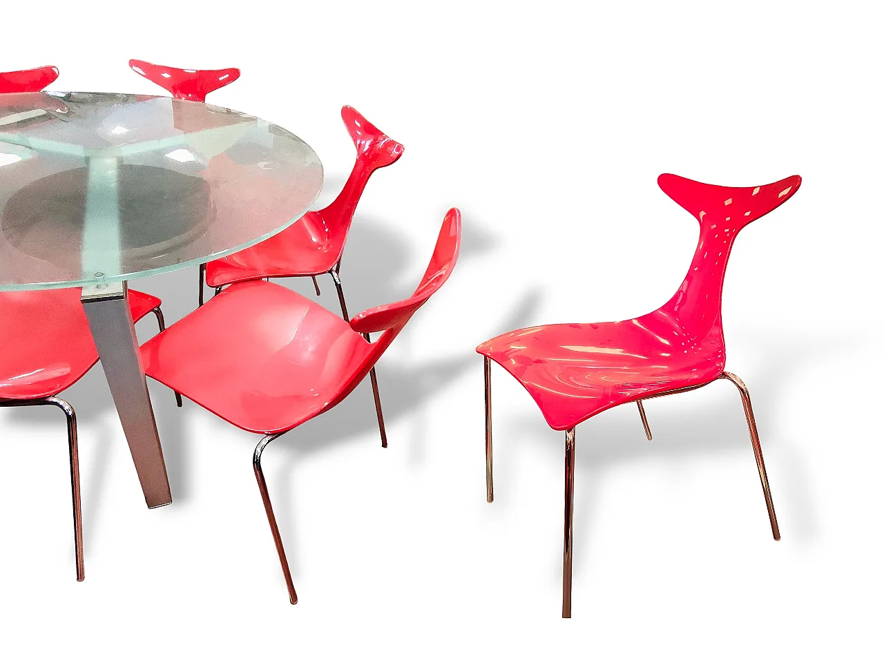 6 Delfy chairs by Gino Carollo for Ciacci Krety, 1990s 6