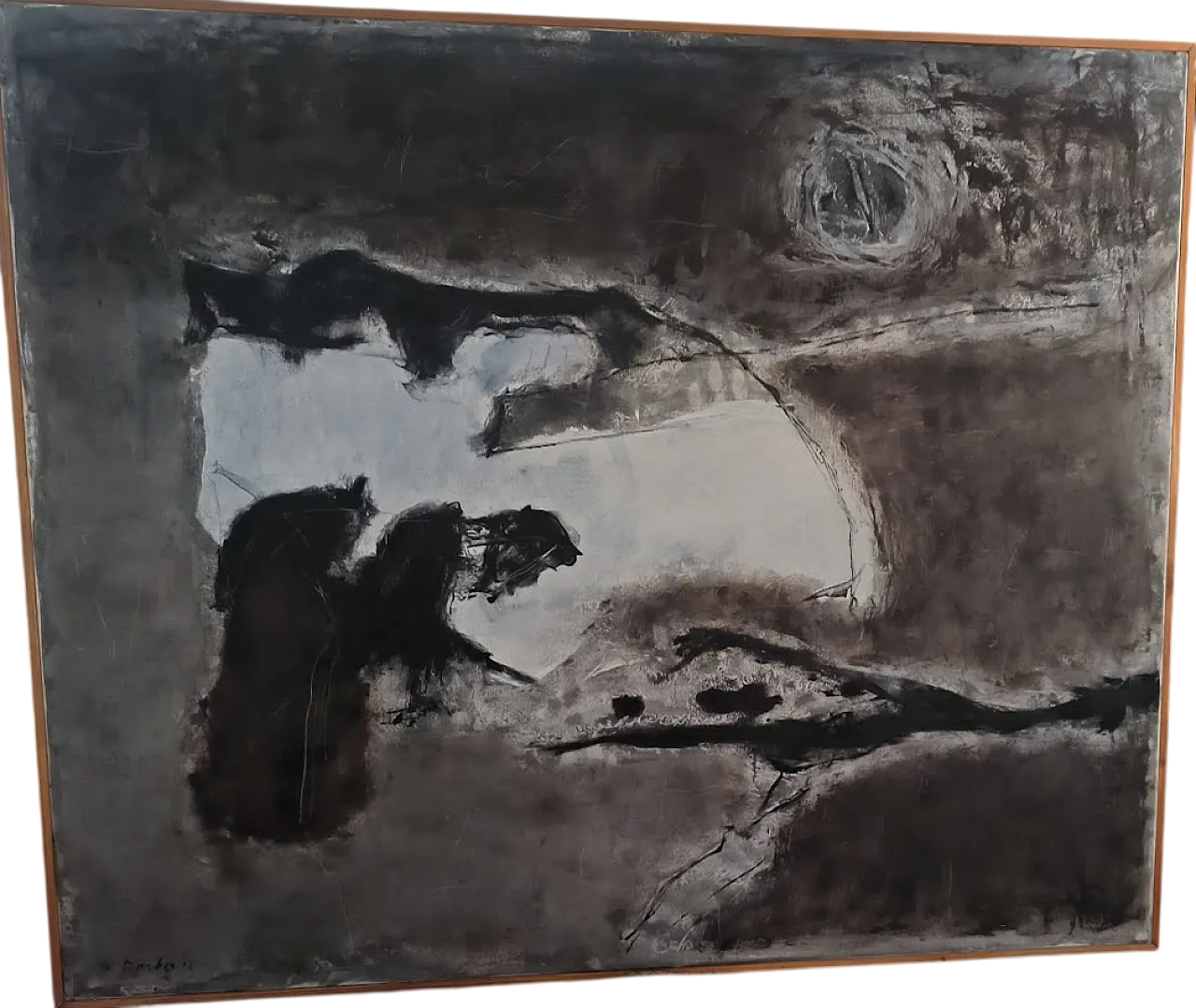 Dipinto olio su tela "ASTRATTISMO" di GUGLIELMO DARBO, ITALY 9