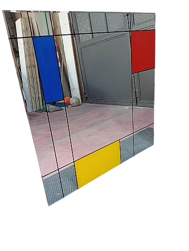 Mondrian mirror by Rima Desio, 1980s