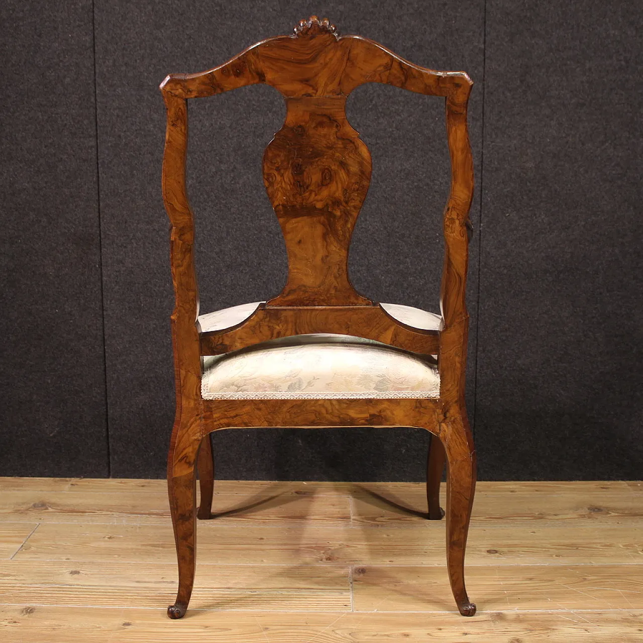 Poltrona intarsiata, metà '900 4