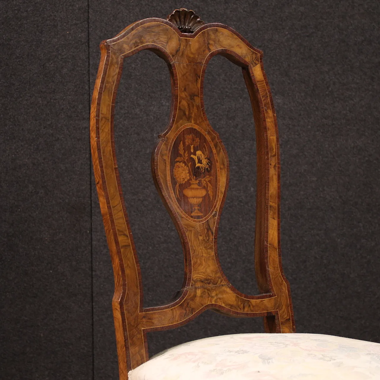 Pair of inlaid chairs, mid-20th century 6