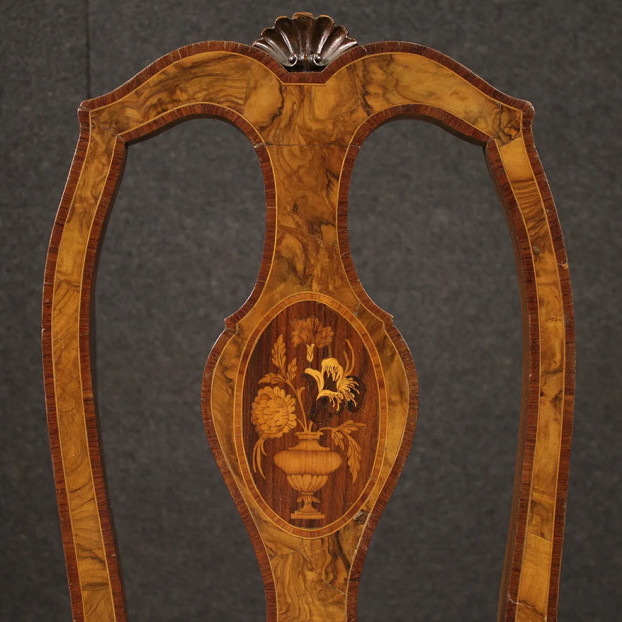 Pair of inlaid chairs, mid-20th century 7