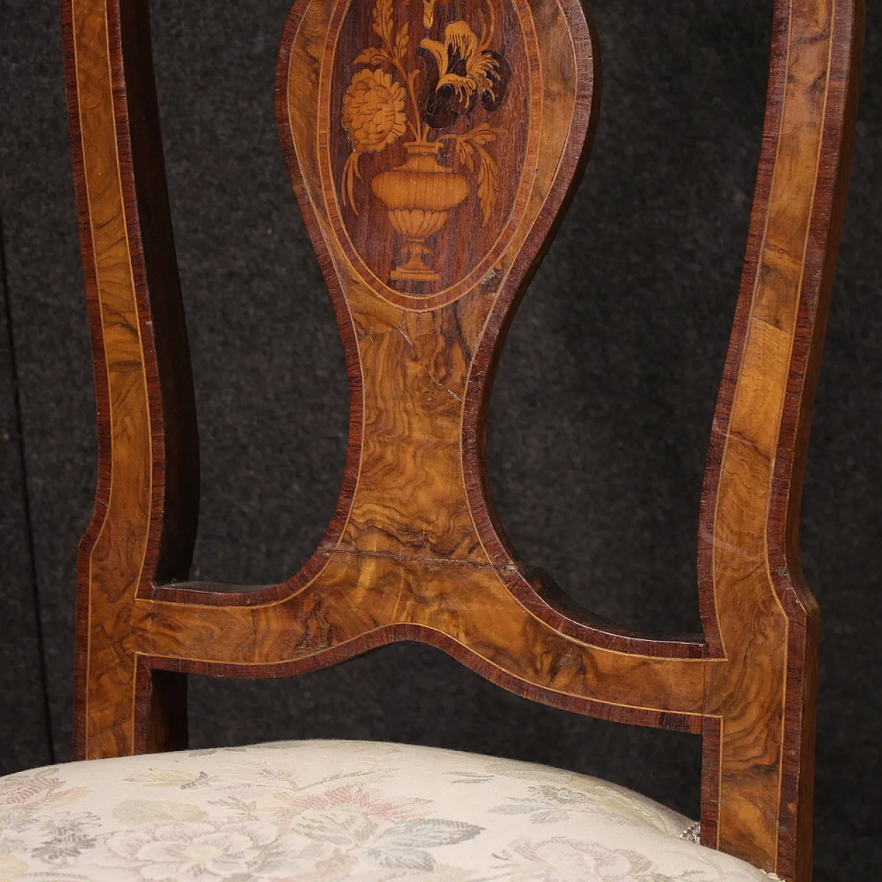Pair of inlaid chairs, mid-20th century 10