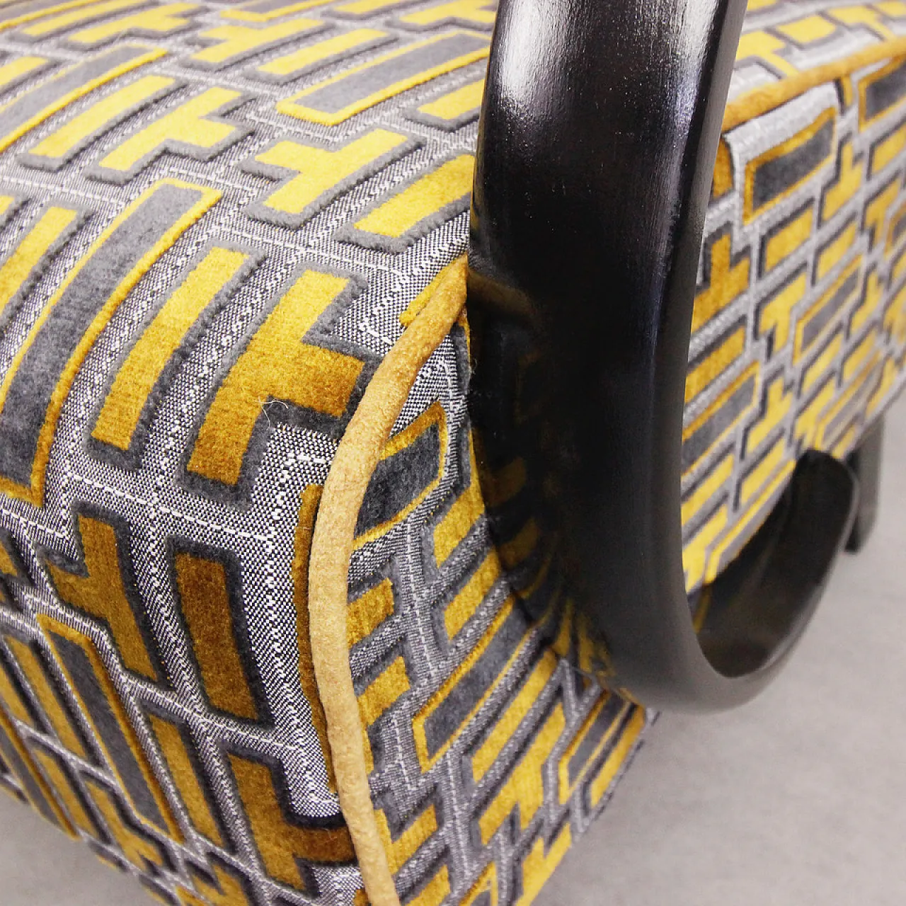 Armchair "Gold Tetris" by Jindrich Halabala, 40s 21