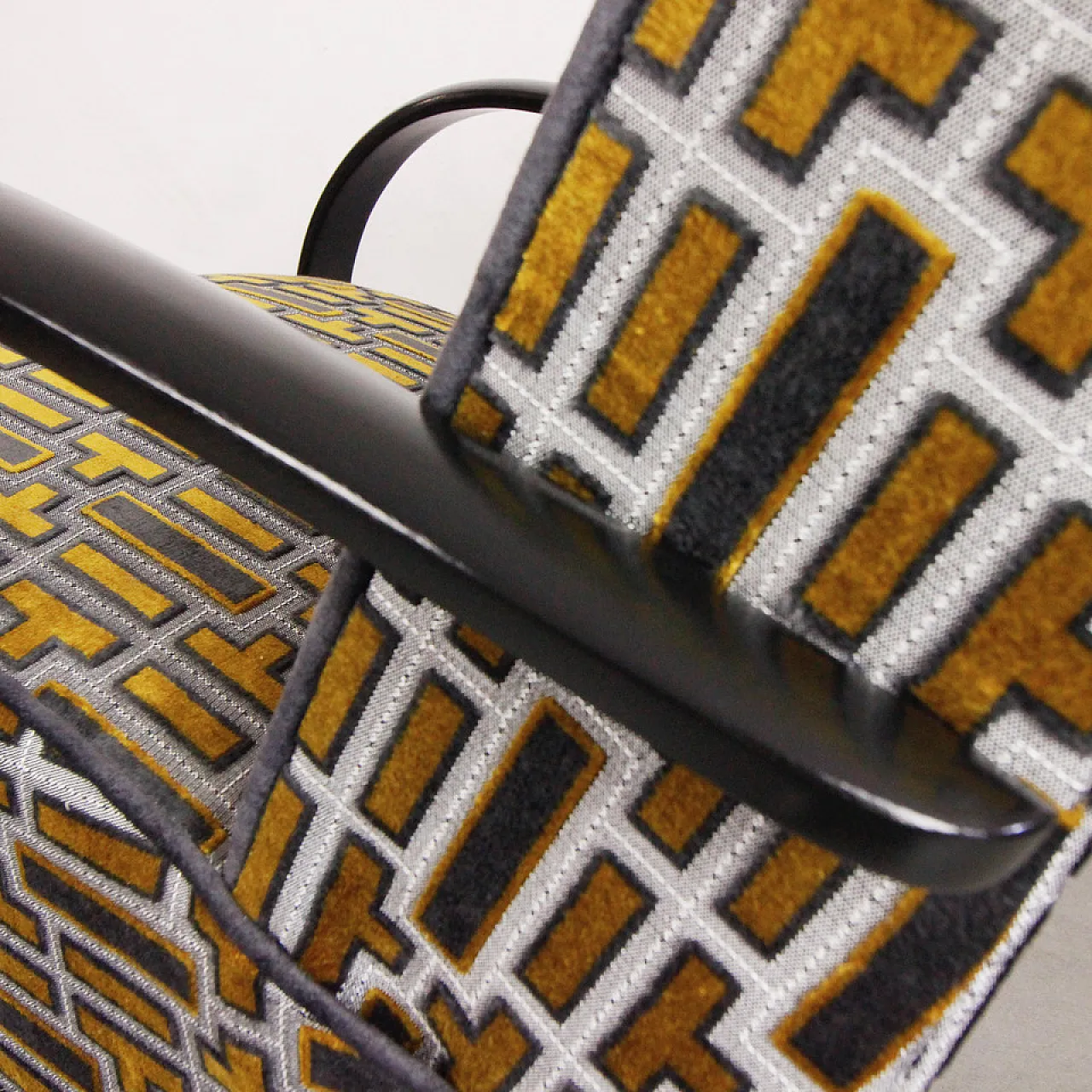 Armchair "Gold Tetris" by Jindrich Halabala, 40s 23