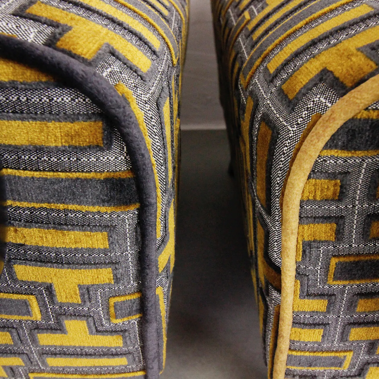 Armchair "Gold Tetris" by Jindrich Halabala, 40s 29