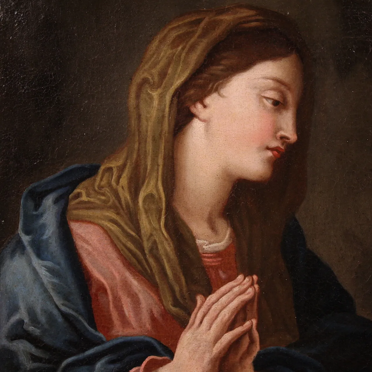 Madonna at Prayer, oil on canvas, 17th century 3