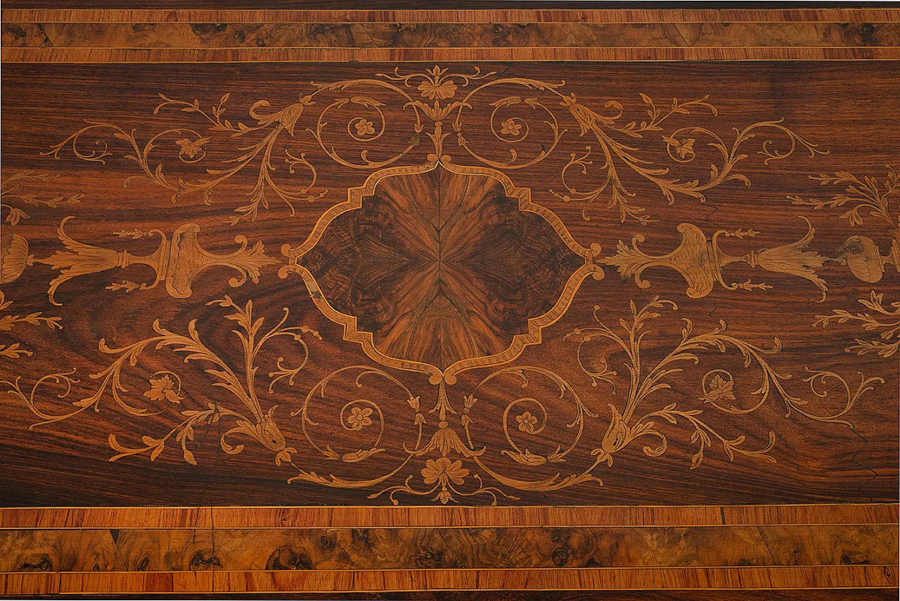 Desk with antique Louis XVI chair in exotic woods, 18th century 6