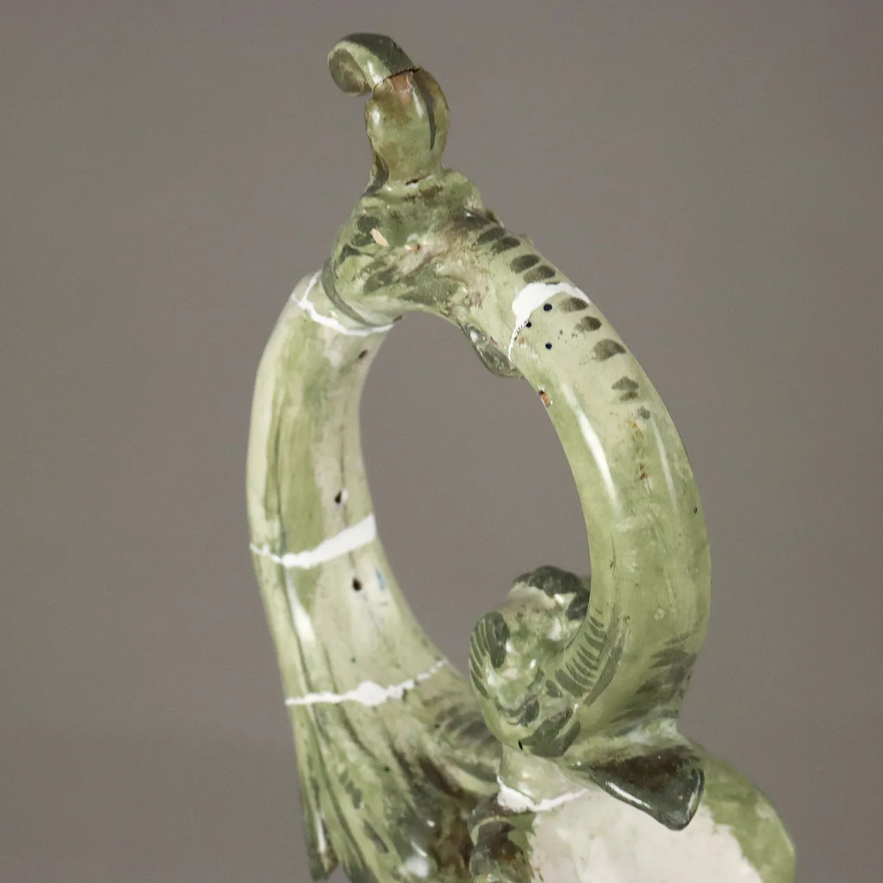 Pair of Neo-Renaissance glazed terracotta amphorae, 19th century 8