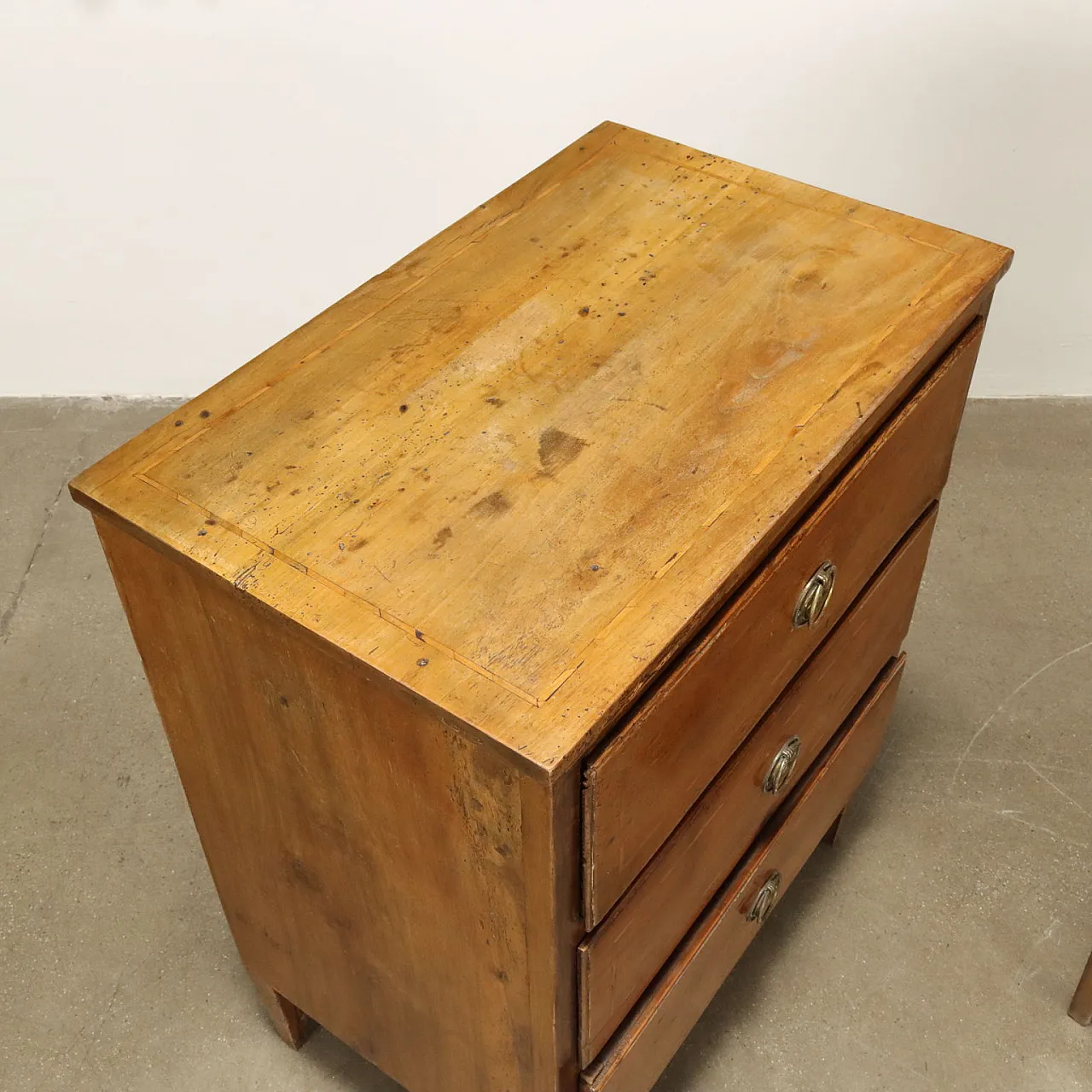 Coppia di comodini Neoclassici a tre cassetti, '800 9