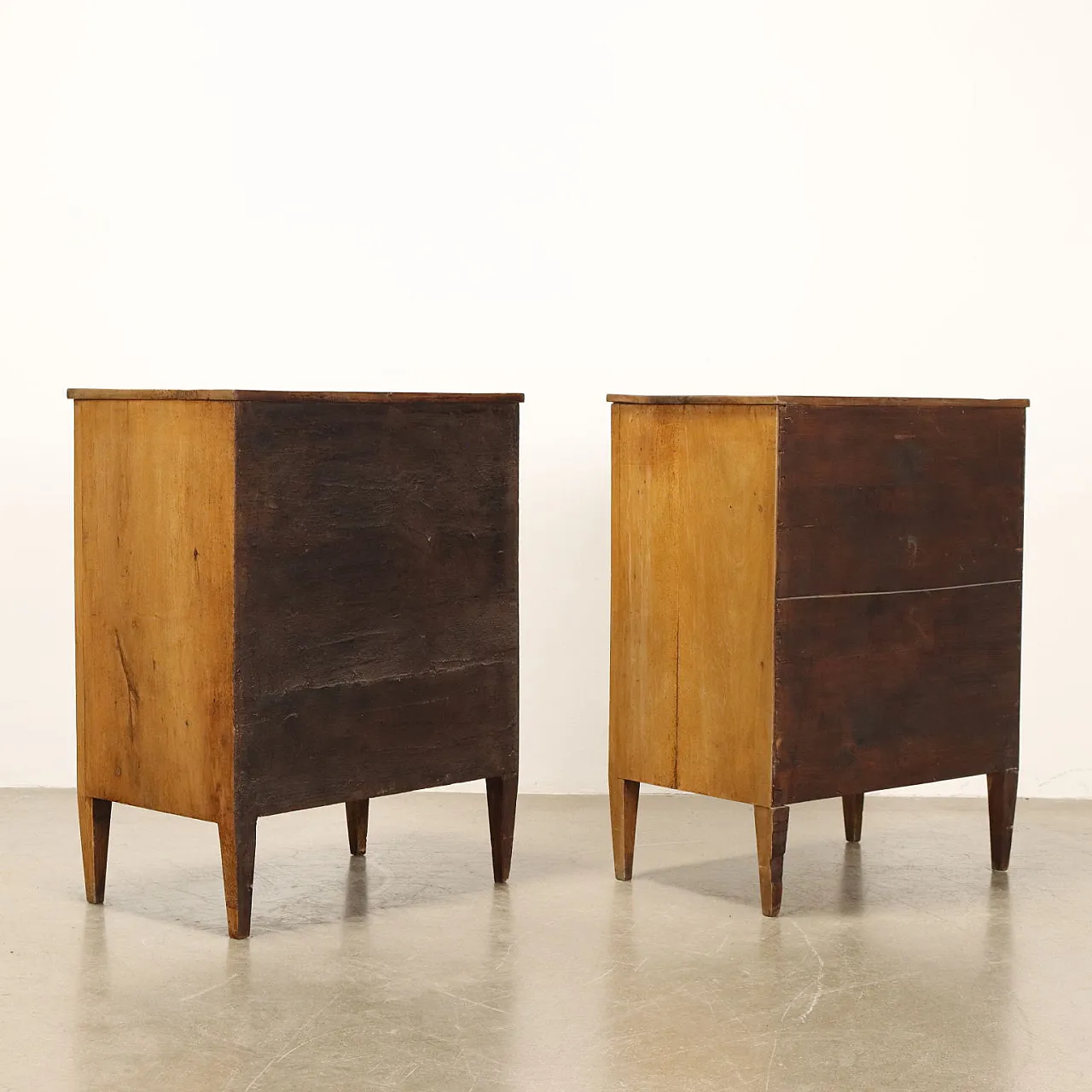 Coppia di comodini Neoclassici a tre cassetti, '800 10