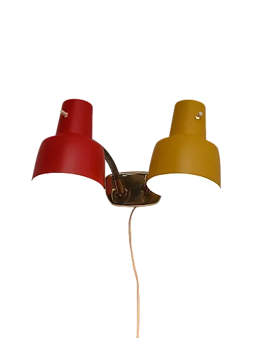 Scandinavian applique two-tone of metal, 60s