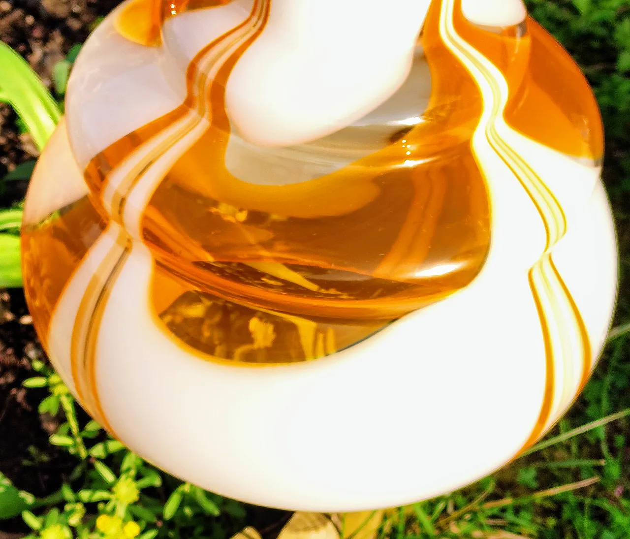 Suspension lamp in burned Murano glass, 1970s 12