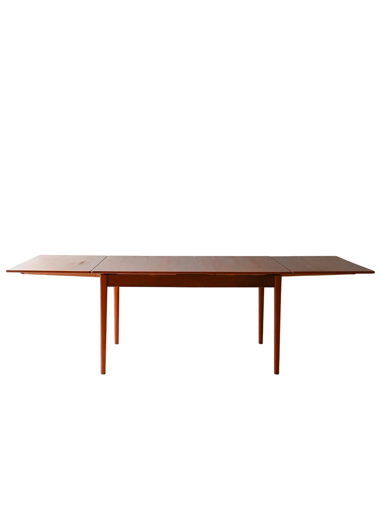 Scandinavian extendable table in teak, anni '60 8
