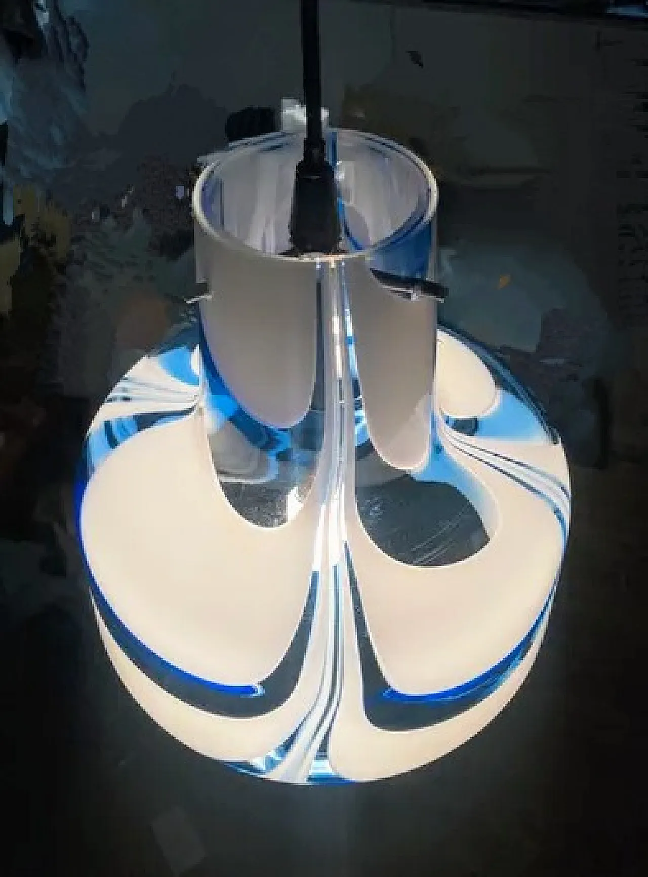 Murano glass suspension lamp, 1970s 8