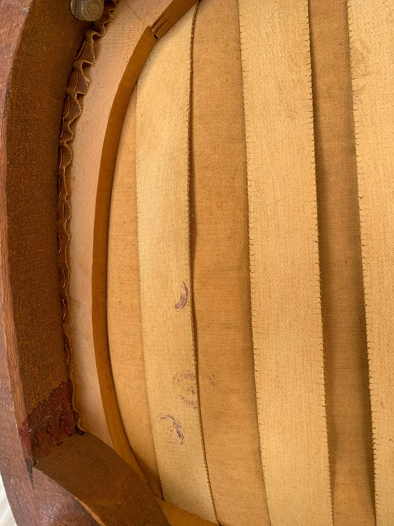 6 Sedie da pranzo con seduta in similpelle di Pirelli Sapsa, anni '50 1202923