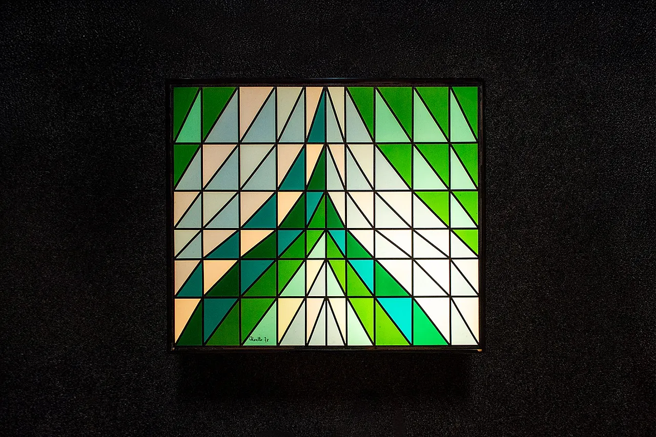 Pannello luminoso in vetro acrilico di Morello, anni '70 3