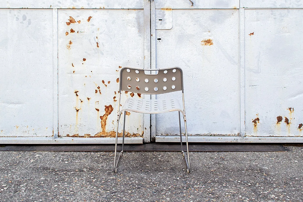 6 Sedie Omstak di Rodney Kinsman per Bieffeplast, anni '70 6