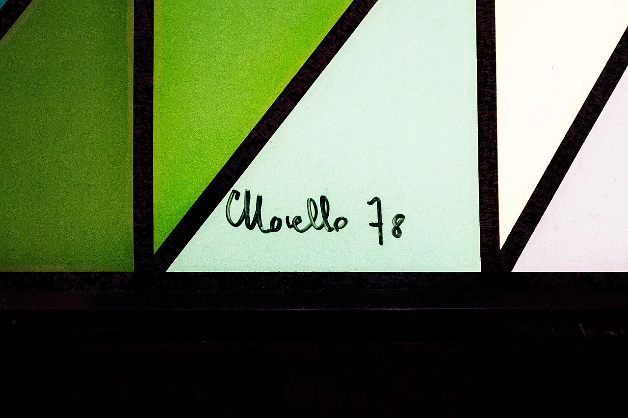 Pannello luminoso in vetro acrilico di Morello, anni '70 5