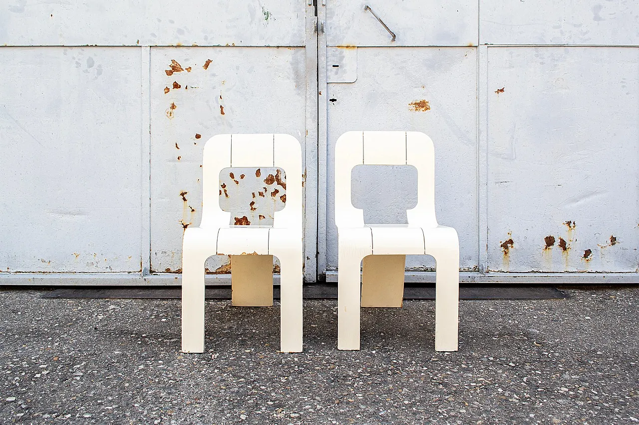 Pair of Esse dining chairs by Gigi Sabadin for Stilwood, 1970s 1