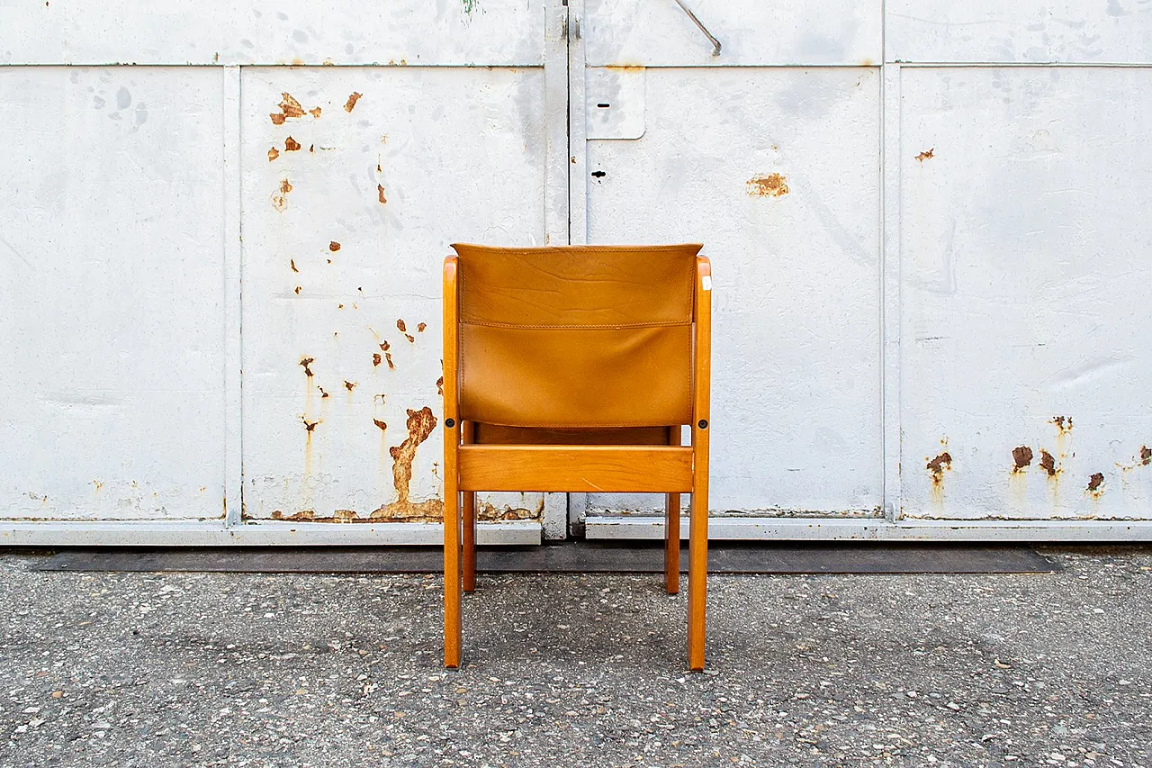 6 Sedie Solaris in pelle di Franco Vattolo per Ibisco, anni '70 5