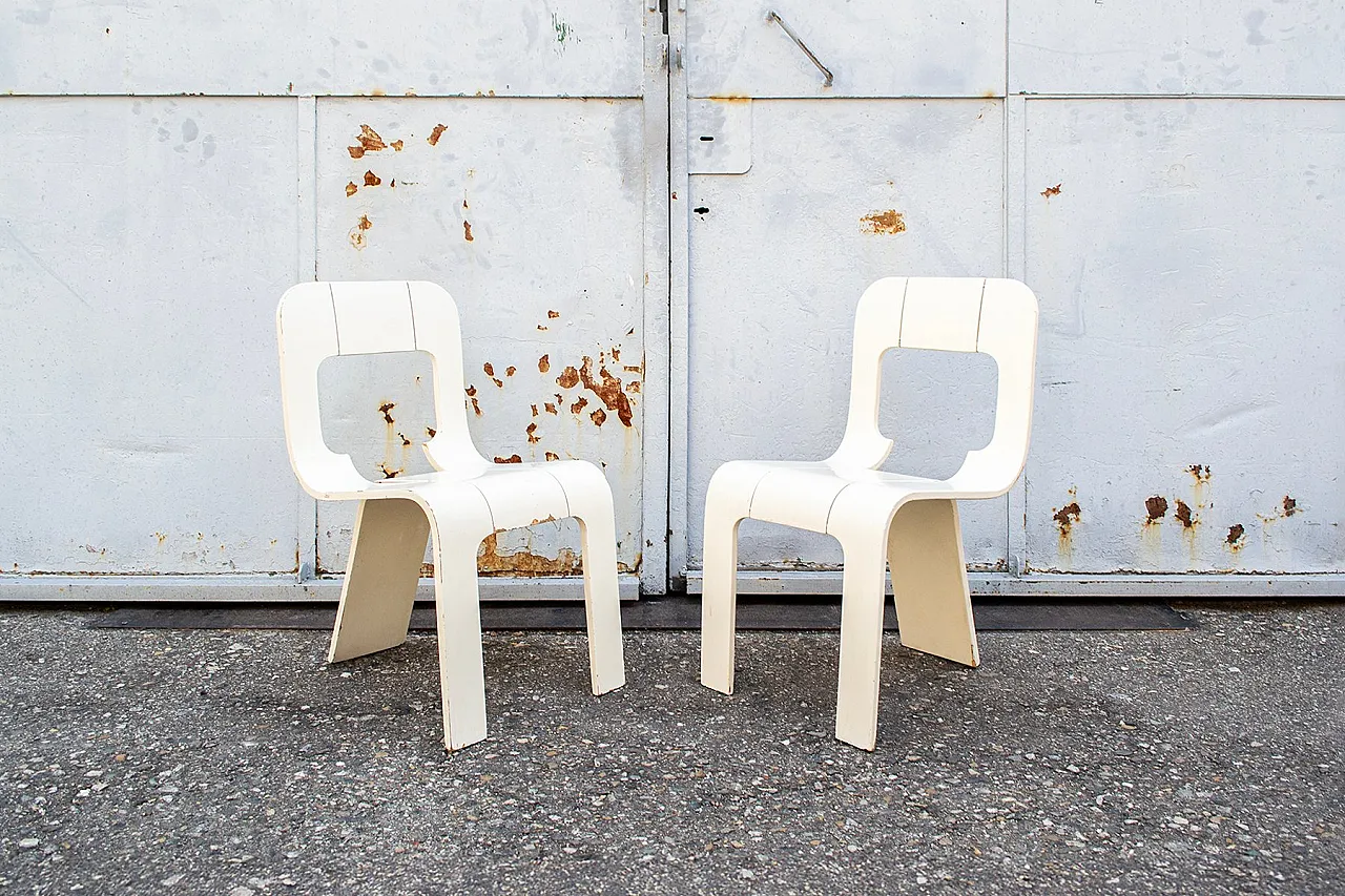 Pair of Esse dining chairs by Gigi Sabadin for Stilwood, 1970s 2