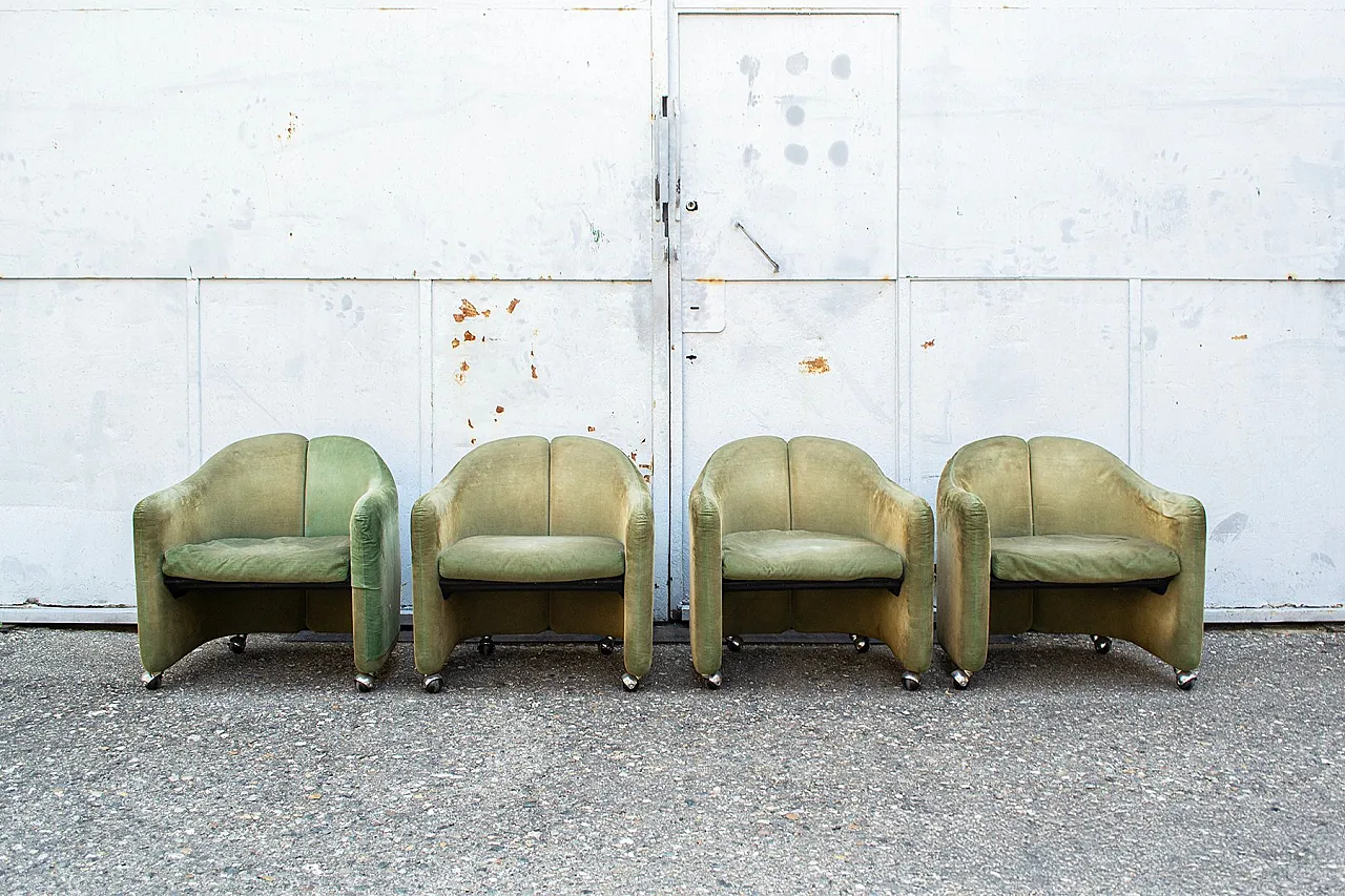 4 Sedie PS142 di Eugenio Gerli e Mario Cristiani per Tecno, 1960s 1