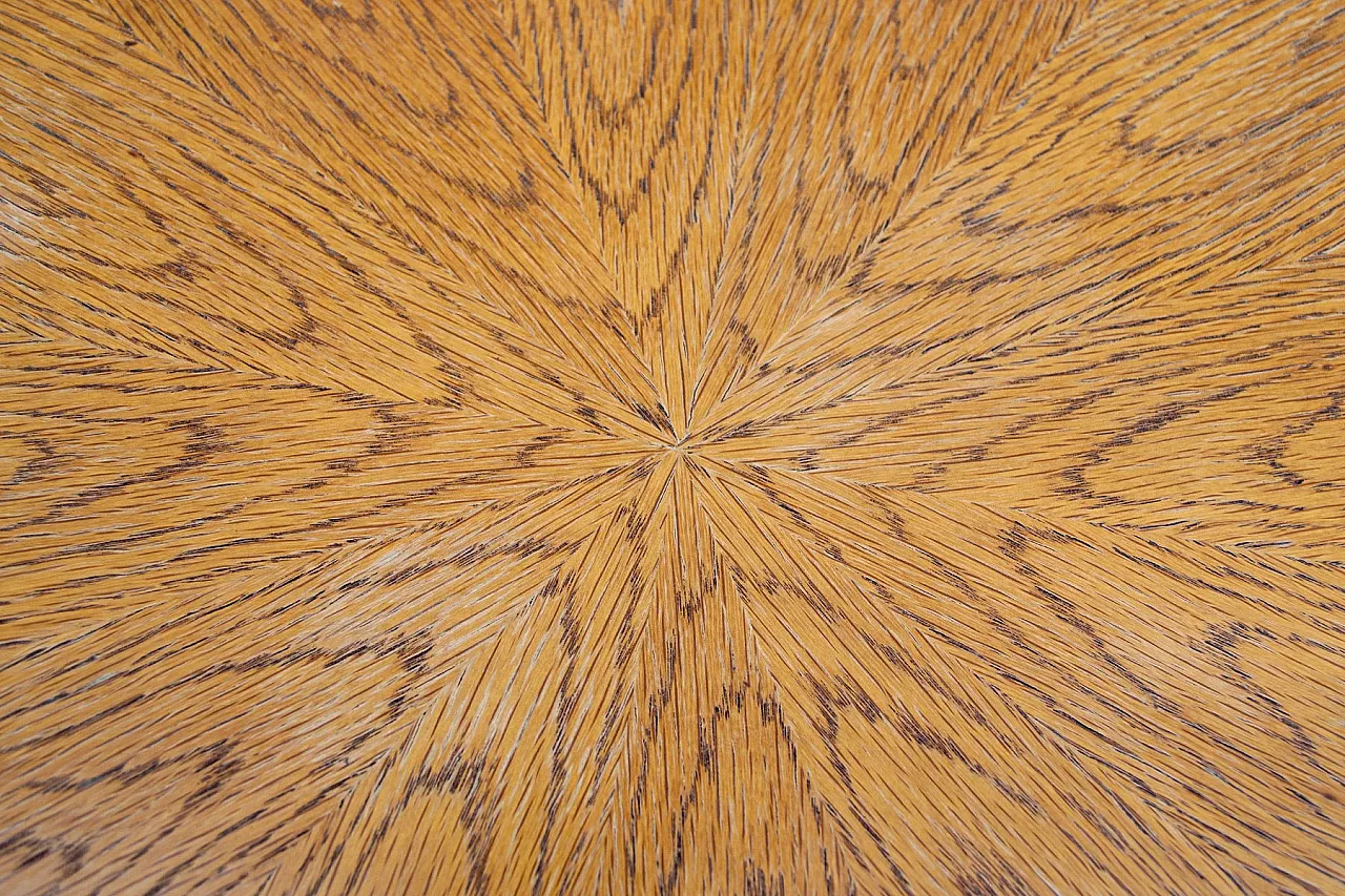 Structure in worked brass and wooden top, 1970s 3