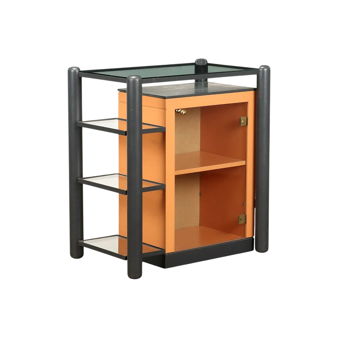 Vetrina in legno laccato, anni '80 9