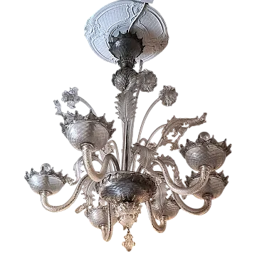 Lampadario in vetro di Murano, anni '30