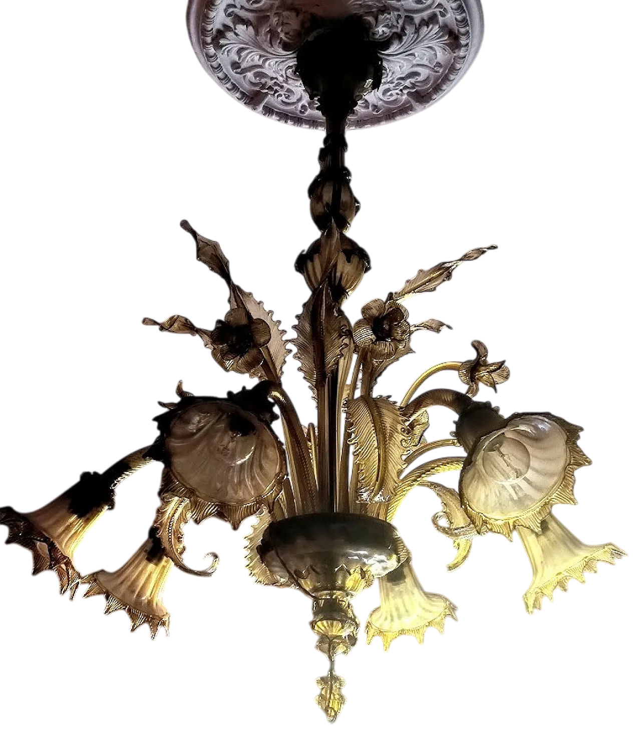 Murano glass chandelier, 1930s 6